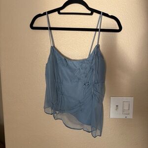 Silk y2k blue top